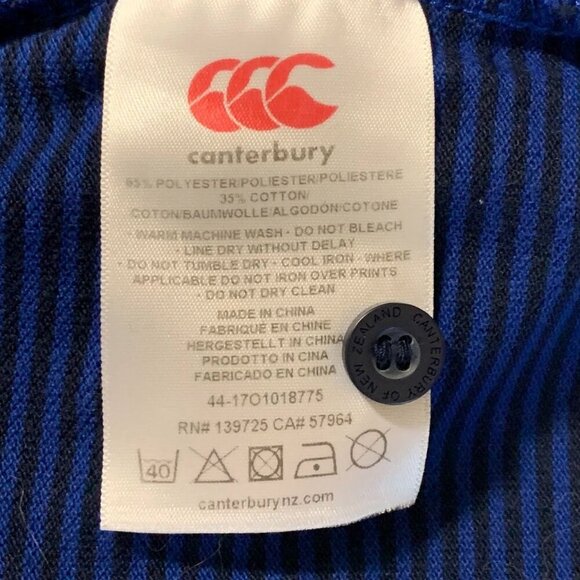 Canterbury Men's Leinster Rugby Union Striped Short Sleeve Polo Shirt‎ Size M - Picture 8 of 13